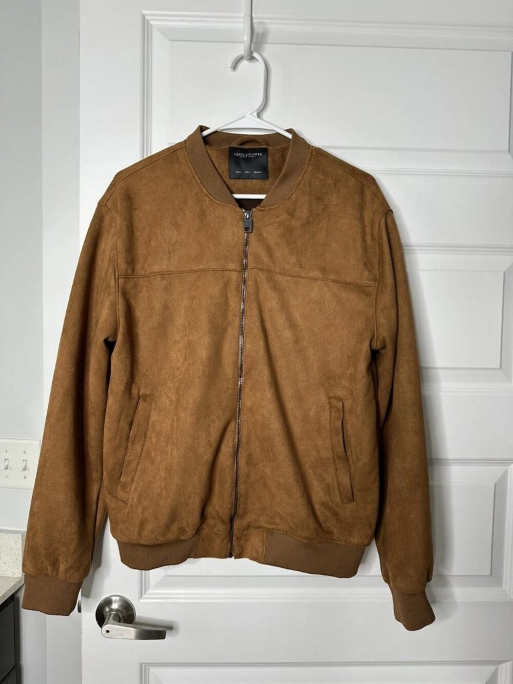Denim & Flower Bomber Jacket Brown Men's L